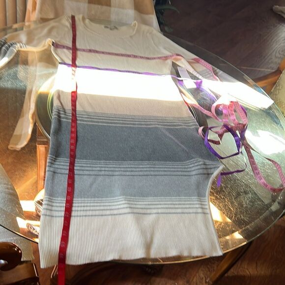 Madden Girl Cream Gray Long Sleeve Dress Scoop Neck Long Sleeve Ribbed Midi New - Picture 13 of 13